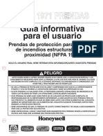 Garments NFPA 1971 User Guide Spanish