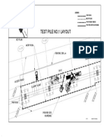 Proposed fence and test pile layout