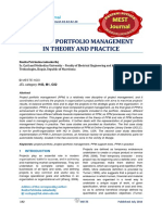 Project Portifolio in Theory and Practice