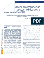 LA NUEVA DEFINICIÓN DE DI, APOYOS INDIVIDUALES Y RESULTADOS PERSONALES (2009)