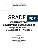 Grade 5: Mathematics Edukasyong Pantahanan at Pangkabuhayan 5 Quarter 4 - Week 2