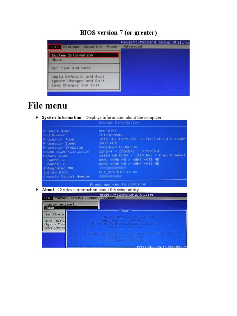 BIOS Setup Utility Guide: Features & Options | PDF | Computers