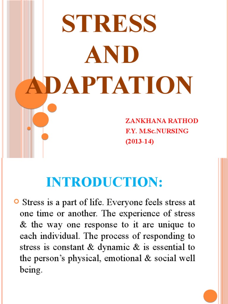 Understanding Stress Adaptation in Nursing | PDF | Stress (Biology ...