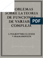 Problemas Sobre La Teoría de Funciones de Variable Compleja L Volkovyski