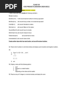 Class 10 ICSE PROJECTS (SESSION 2020-2021) : Rehmat Singh)