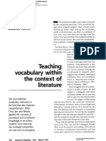 Teaching Vocabulary Within The Context of Literature