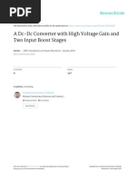 A DC-DC Converter With High Voltage Gain and Two Input Boost Stages