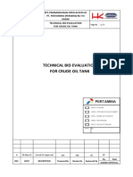 Technical Bid Evaluation For Crude Oil Tank