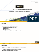 Workshop 4.1: Preparing For Fea Analysis: Introduction To Ansys Spaceclaim Direct Modeler