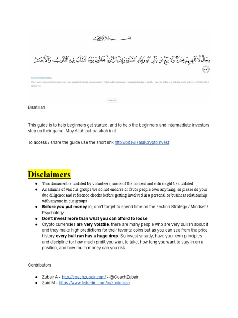 Halal Crypto Investment | PDF | Bitcoin | Cryptocurrency