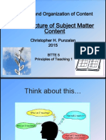 The Structure of Subject Matter Content