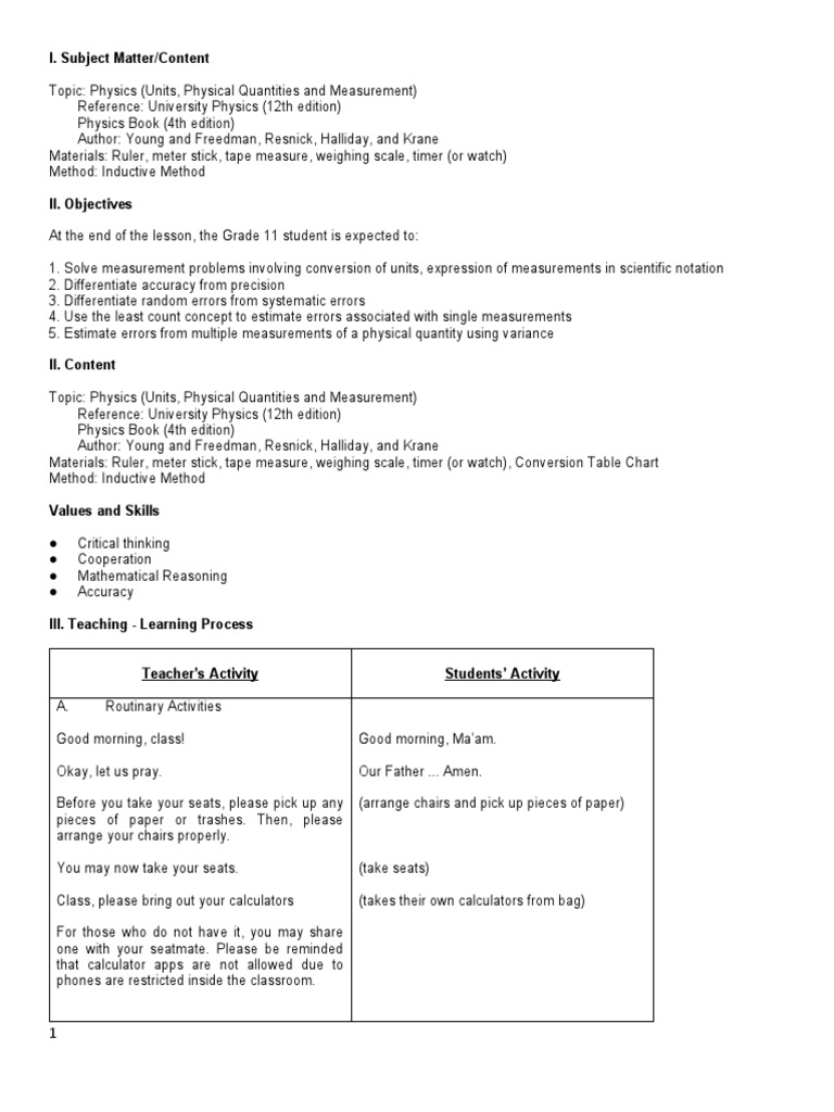 Detailed - Lesson - Plan - in - Physics 1 - Grade11-Castro, Glerommie ...