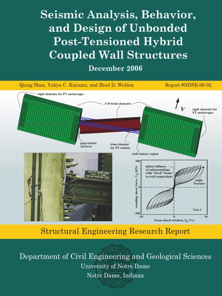 Seismic Analysis With Unbonded Connection of Precast Frame | PDF | Beam ...