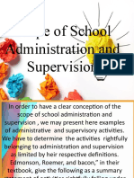 Scope of School Administration and Supervision Activities
