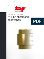 York Check and Foot Valves: Technical Catalogue