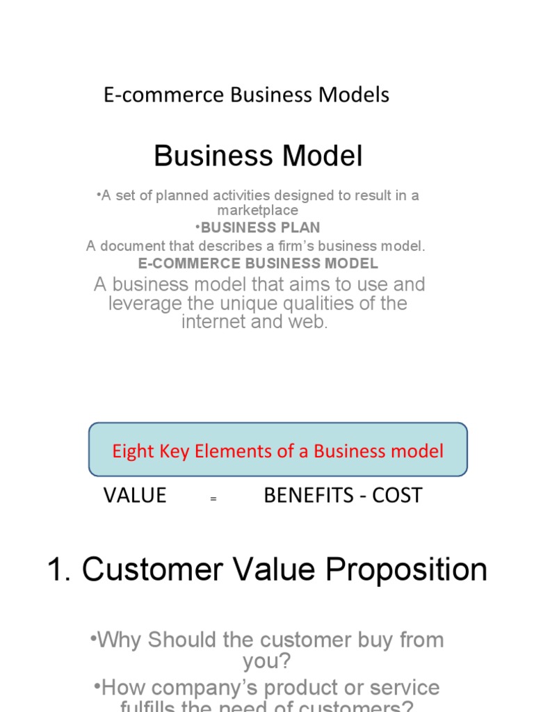 E-Commerce Business Model Overview | PDF | Competitive Advantage ...