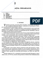 Operatia Cezariana: I.Istoric II - Incidents III - Indicatii IV - Contraindicatii V.Tehnica OC VI - Uter Dcatriceal