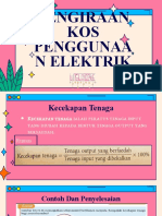 Pengiraan Kos Penggunaan Elektrik