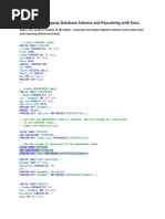 Creating Company Database Schema and Populating With Data: and Reasoning Behind Constraints