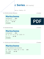 Arithmetic Series: Markscheme