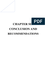 Chapter Six Conclusion And: Recommendations