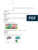 Soal UAS PAS Kelas 1 SD Tema 7