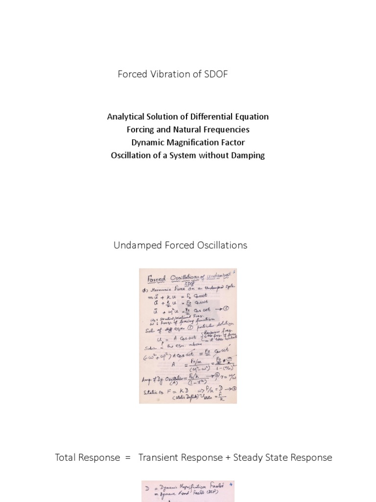 Forced Vibration of SDOF | PDF