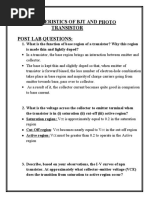 Post Lab Questions