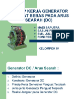 Tugas Kel IV - Prinsip Kerja Generator Penguat Bebas Pada Generator Arus Searah (DC)
