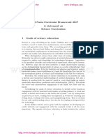 Science Curriculum Framework Recommendations