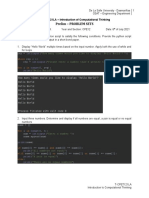 Prelim - Problem Sets: T-CPET121LA - Introduction of Computational Thinking