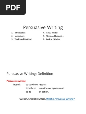 Persuasive Writing