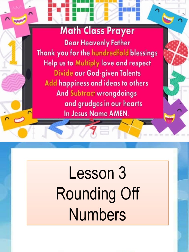 Lesson 3 rounding off numbers pdf