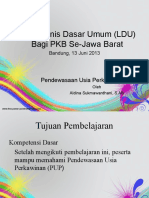 Diklat Teknis Dasar Umum (LDU) Bagi PKB Se-Jawa Barat: Pendewasaan Usia Perkawinan (PUP)