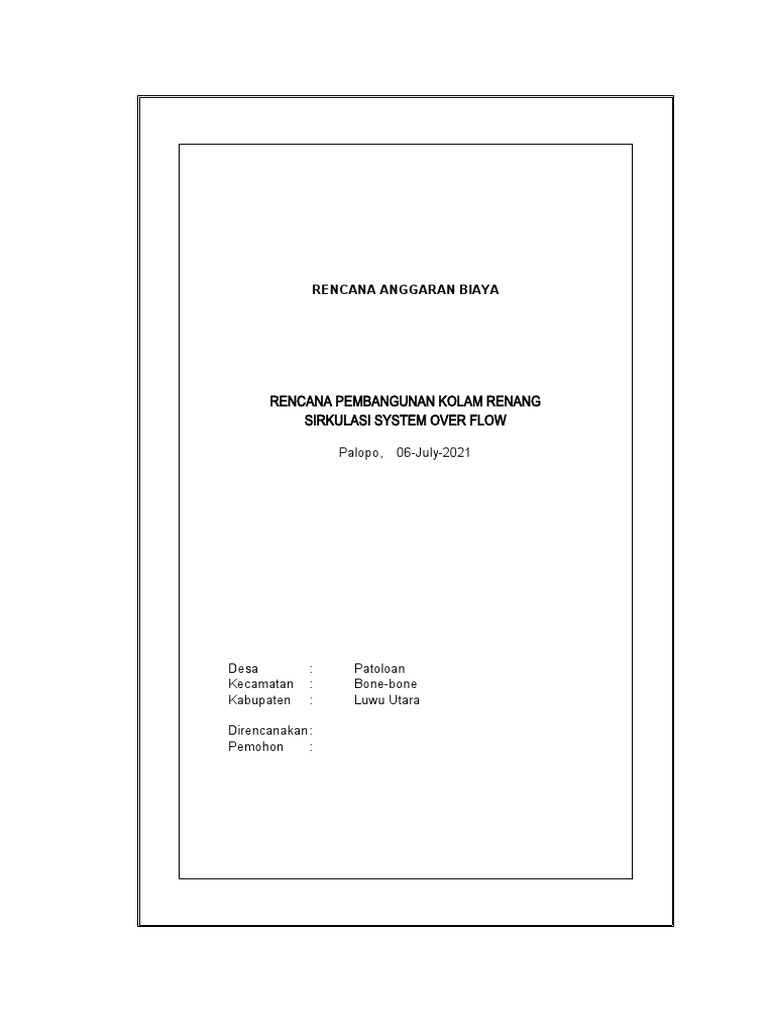 Rab Kolam Renang | PDF