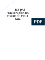 Índice Das Publicações Da Torre de Vigia 2016