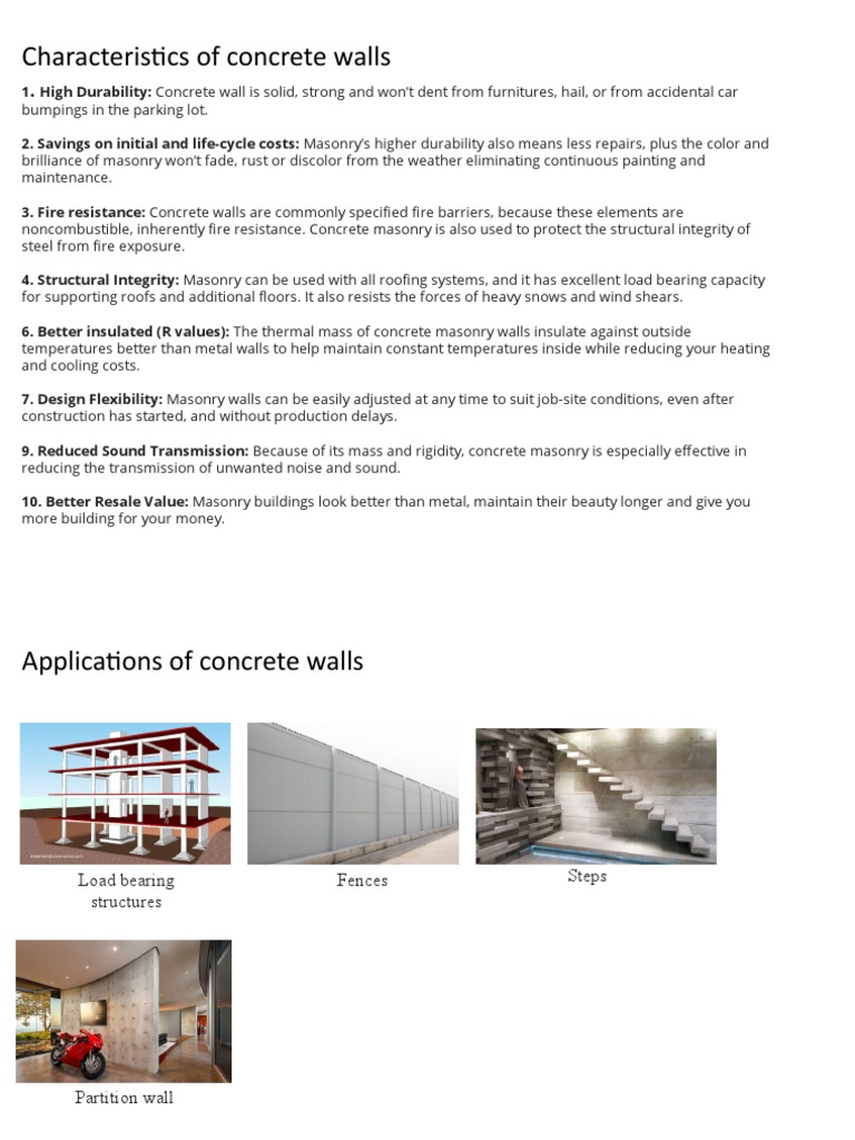 Concrete Walls and Floors Overview | PDF | Flooring | Wall