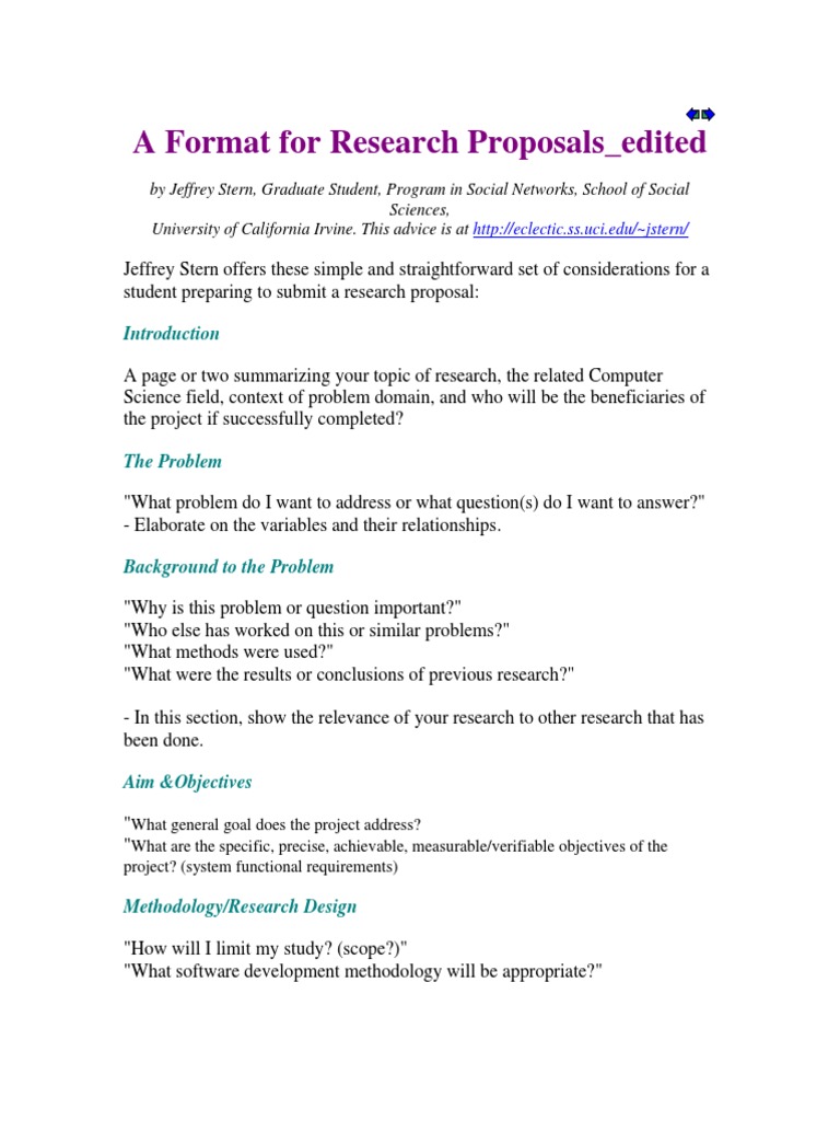 Research Proposal Format Guide | PDF | Computers
