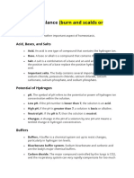 Acid-Base Balance (Burn and Scalds or Shock)