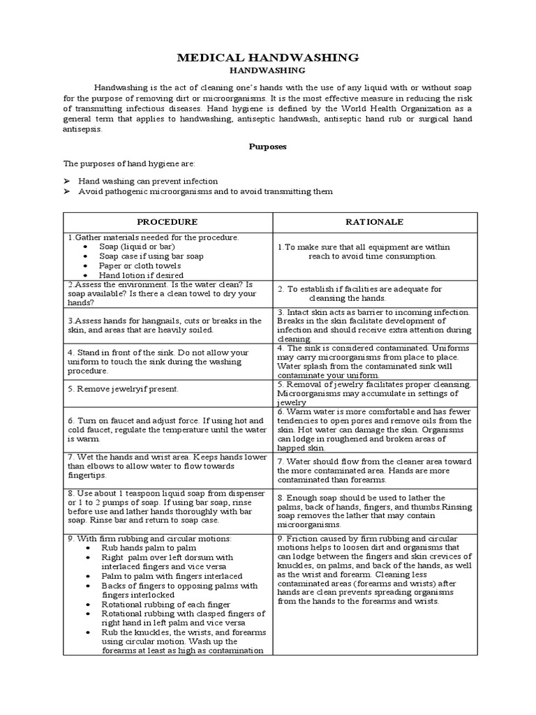 Medical Handwashing | PDF | Hand Washing | Public Health
