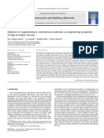 SCMs Influence on Engineering Properties of High Strength Concrete