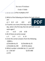 Revision Worksheet GR 6