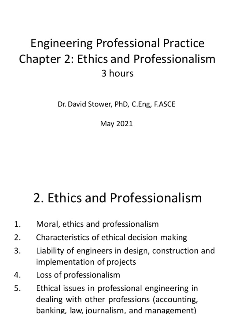 Ethics and Professionalism in Engineering | PDF | Morality | Legal ...