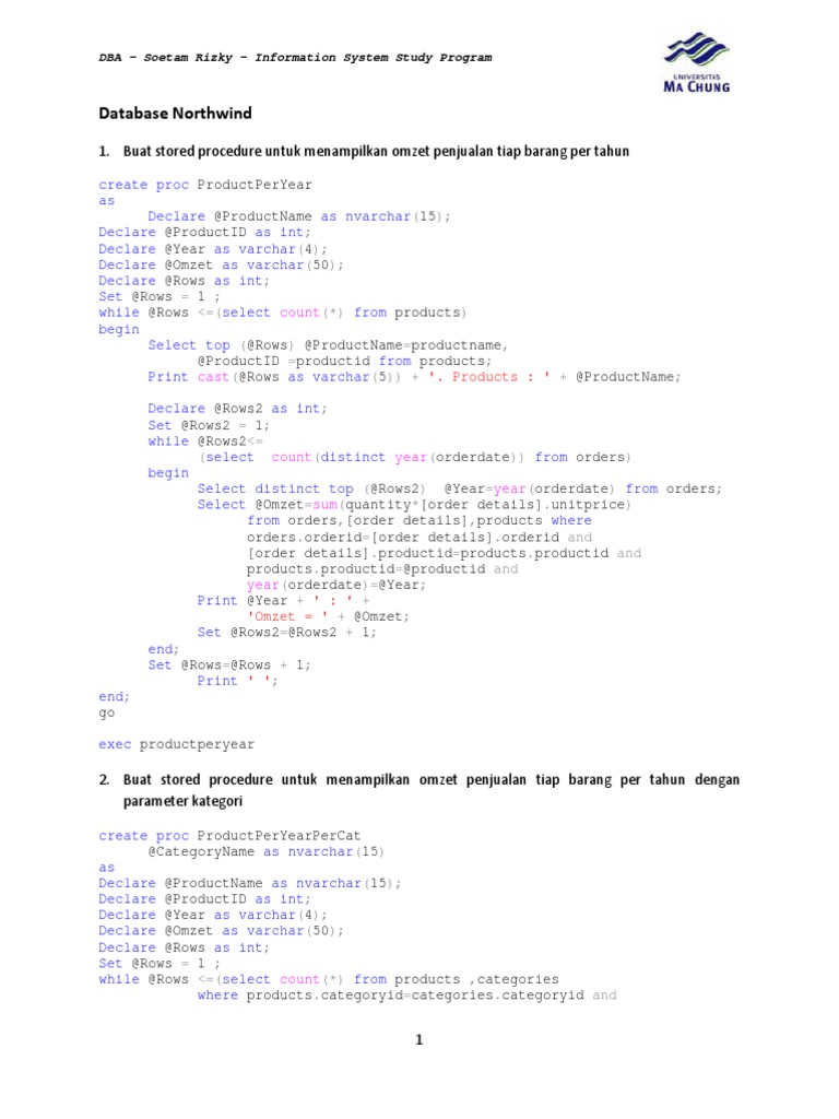 SQL Procedures for Sales Analysis | PDF | Data | Data Management