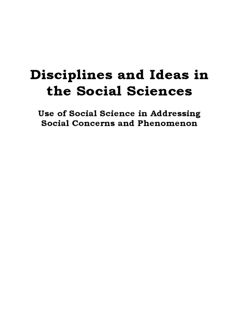 Disciplines and Ideas in The Social Sciences | PDF | Social Science ...