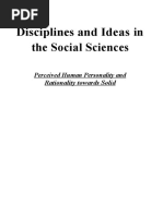 Disciplines and Ideas in The Social Sciences: Perceived Human Personality and Rationality Towards Solid