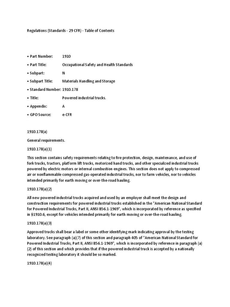 29 Cfr 1910.178 Pdf