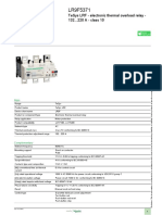 TeSys LRF electronic thermal overload relay 132-220A datasheet