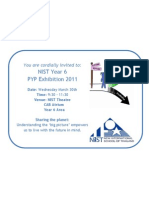 PYP Exhibition Invite