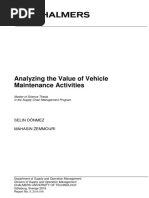 Analyzing The Value of Vehicle Maintenance Activities: Selin Dönmez Mahasin Zemmouri